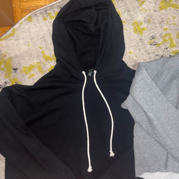 Wild Fable Crop Hoodies - black & gray - Picture 2 of 5